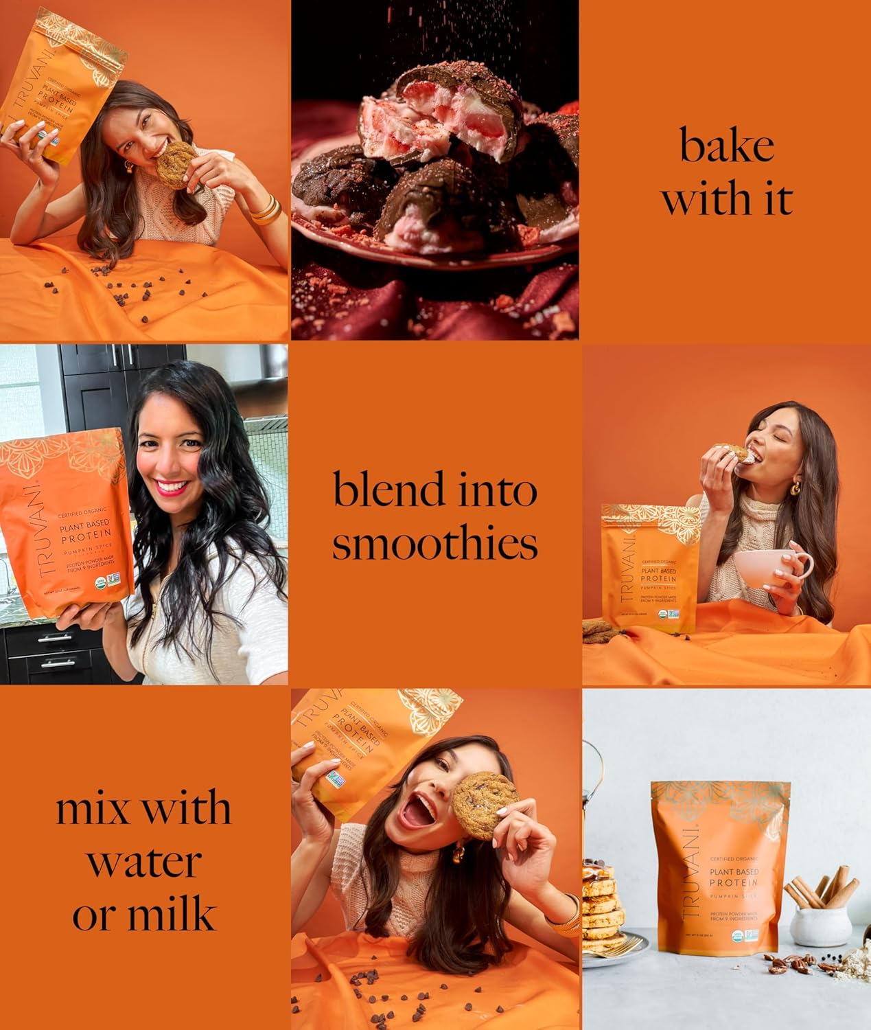 Truvani Vegan Pea Protein Powder | Pumpkin Spice | 20g Organic Plant Based Protein | 20 Servings | Keto | Gluten & Dairy Free | Low Carb | No Added Sugar