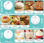 Kitchen in the Box Stand Mixer, 3.5 QT Small Electric Kitchen Mixer, 10-Speed Portable Lightweight Food Mixer with Stainless Steel Bowl, Egg Whisk, Dough Hook, Beater (Sky Blue)