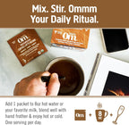 OM MUSHROOM SUPERFOOD Coffee Latte Blend Mushroom Powder, Single Serve, 10 Count, Lion's Mane, Cordyceps, Reishi, Chaga, Energy & Mental Clarity Support Supplement