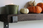 Urban Legacy Accent Shelves | Reclaimed Barn Plank | Set of 2 with Full Brackets (Coffee Bean 30" x 4.5" x 2")