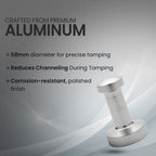 Rattleware Premium Aluminum Espresso Tamper (58 mm) - Ideal for Baristas & Coffee Lovers - Sleek Material & Design - Ultimate Tamping Precision & Consistency