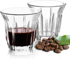 Espresso Cups Set of 2 Clear Glass Cups 3oz for Coffee/Milk, Coffee Mugs Insulated Shot Glasses Regular Espresso Accessories in Kitchen/Office/Bar, Easy to Clean (3oz-2 Pack)