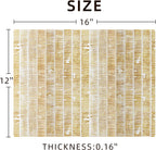 Dish Drying Mat, Diatomaceous Earth Soft Coffee Mat, Absorbent Silicone Dish Drying Mat for Kitchen Counter or Sink for Kitchen Bathroom Coffee Bar (Linear Pattern, 12 x 16 Inches)