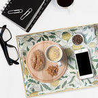 Spsyrine Lemon Serving Tray with Handles, Plastic Decorative Tray for Coffee Table, Living Room, Home Decor