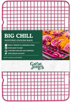 Great Jones Big Chill Wire Cooling Rack (Raspberry) – 16.25" × 11.25" Heavy-Weight Aluminized Steel,Nonstick Baking Rack – Oven Safe 450 °F, Bacon & Cookie Cooling Rack – Fits Half Sheet Pans