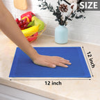 Homaxy 100% Cotton Waffle Weave Kitchen Dish Cloths, Ultra Soft Absorbent Quick Drying Dish Towels, 12 x 12 Inches, 12-Pack, Blueberry