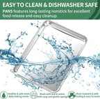 Baking Sheets Set of 2, HKJ Chef Cookie Sheets 2 Pieces Stainless Steel Baking Pans & Toaster Oven Tray Pans, Rectangle Size 23.54L x 15.67W x 1.18H inch & Non Toxic & Healthy & Easy Clean