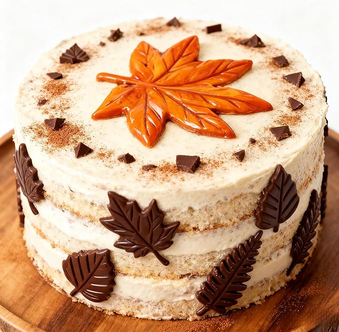 3 Pcs Fall Silicone Maple Leaves Mold, Leaf Silicone Mold, Maple Leaf Chocolate Molds, Reusable Resin Molds for Chocolate, Biscuits, Fondant, Cake Decorating, Baking Supplies and Clay (3)