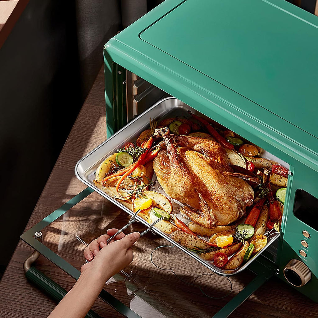 Baking Sheet with Cooling Rack Set [2 Sheets + 2 Racks], Deedro Stainless Steel Cookie Half Sheets Baking Pan Oven Tray with Rack, 16 x 12 x 1 Inch, Heavy Duty, Non-toxic, Dishwasher Safe