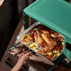 Baking Sheet with Cooling Rack Set [2 Sheets + 2 Racks], Deedro Stainless Steel Cookie Half Sheets Baking Pan Oven Tray with Rack, 16 x 12 x 1 Inch, Heavy Duty, Non-toxic, Dishwasher Safe