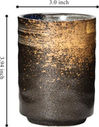 Ceramic Spoon Holder for Coffee Bar, Upright Tea Spoon Holder Cup, Coffee Stirrers Straws Stir Stick Holder, Grey Starry Sky