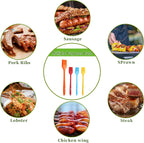 4PCS Silicone Basting Pastry Brush, Kaloo Kitchen Cooking Brush for Food Butter Oil BBQ Sauce Baking, Heat Resistant & Dishwasher Safe (Stylish Dog Pattern)