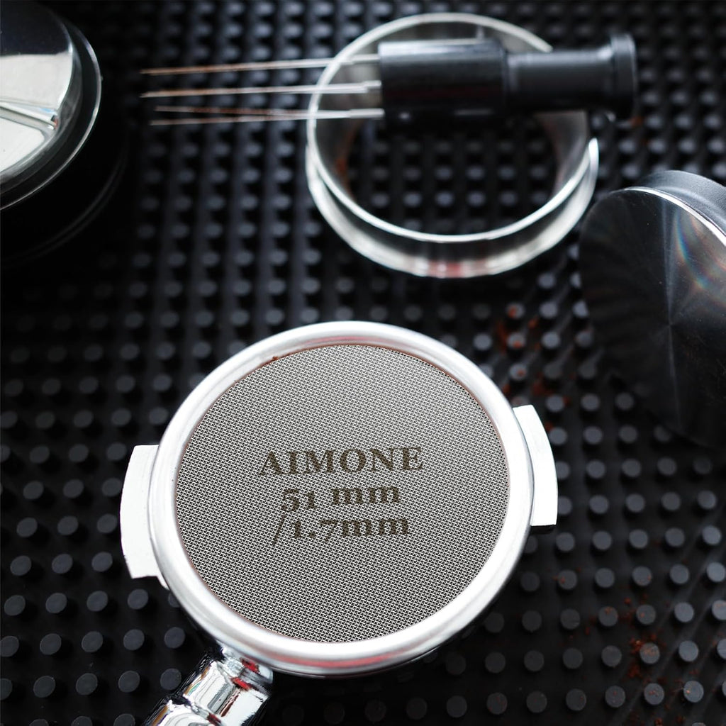 Espresso Puck Screen - Lower Shower Screen Compatible With Espresso Portafilter Filter Basket, Reusable1.7mm Thickness,150μm, 316 Stainless Steel (51MM)