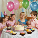 50 Pack Square Mini Cake Pans with Lids,Mini Loaf Pans with Lids,Aluminum Foil Baking Cups,Disposable Ramekins Cupcake Cups,Dessert Cups for Wedding Birthday Party Picnics,5oz (Coffee)