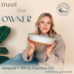 Mora Deep Fluted Ceramic Pie Dish for Apple Pie, Quiche, Tart - 9 inch - Modern Farmhouse Style Porcelain - Earl Grey