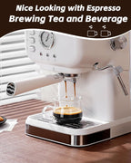 Espresso Cups Set of 4, 5 Ounces Espresso Shot Glass, Clear Double Esperesso Glasses with Handle, Small Tazas De Cafe Espresso Machine Accessories