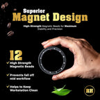 51mm Magnetic Dosing Funnel for Portafilter Espresso Machine ~ High Strength 12 Magnet Design ~ Fits Most Express Coffee Machines ~ Home Barista Espresso Portafilter Adapter ~ UK Brand