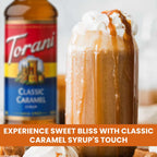 Jimoco® Syrup Pump Dispenser + Torani® Caramel Syrup, 25.4 oz - Coffee Syrup Pump & Flavoring Bundle