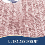 Arotive Luxury Chenille Bathroom Rug Mat, Extra Soft Thick Absorbent Shaggy Bath Rugs, Non-Slip Machine Wash Dry, Plush Bath Mats for Bathroom, Shower and Tub, 36x24, Dirty Pink