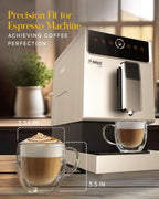 Kitchables Double Walled Glass Coffee Mugs Set of 4, 8oz - Insulated Glass Coffee Mugs for Cappuccino, Latte, Tea, Espresso - Latte Cup - Tazas Para Cafe