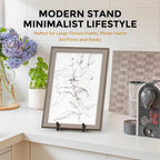 TR-LIFE 10 Inch Large Plate Stands for Display - Metal Plate Holder Display Stand + Picture Frame Holder Stand + Small Easels for Decorative Platter, Book, Plaques, Photo, Tabletop Art (2 Pack)