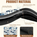 Blue Flowers Dish Drying Mat for Kitchen Counter Coffee Mat Hide Stain Absorbent Dish Drainer Rack Pad with Non-Slip Rubber Backed Espresso Machine Coffee Bar Accessories 11.8 x 19.7 Inch