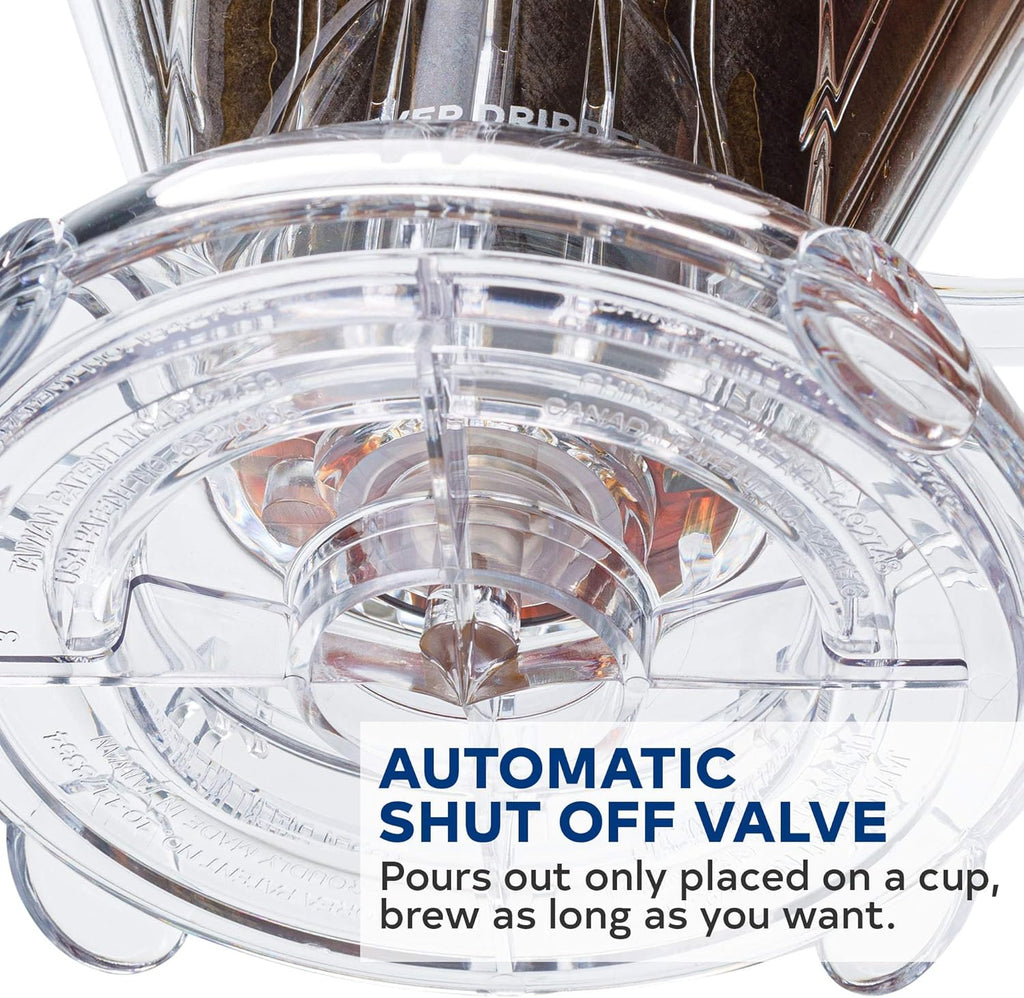 Clever Coffee Dripper and Filters, Large 18 oz| Barista's Choice| Safe BPA Free Plastic|Includes 100 Filters (Peacock Blue)