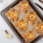 CHEFMADE 17-Inch Silicone Baking Mat with Measurements, Non-stick Heat Resistant Rolling Dough Mat, for Pastry,Pizza, Fondant and Pie Crust Making 11.7" x 16.7" (Brown)