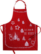 AMOUR INFINI Cotton Womens Apron for Kitchen Reusable and Washable Aprons with Pockets & Adjustable Strap Spring & Easter Apron (27.5 x 33 Inches)