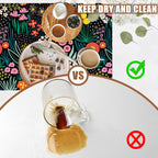 Dish Drying Mat Doodle Flower Meadow Coffee Bar Mat for Countertop Absorbent Rubber Backed Hide Stain Dish Drainer Rack Pad Coffee Pot Espresso Machine Dining Room Decoration 11.8 x 19.7 Inch