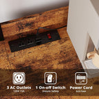 IRONCK Large Bakers Rack with Power Outlet, 62 Inch Wide Microwave Stand, Coffee Bar with Storage, Kitchen Racks and Shelves