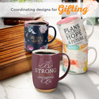 Christian Art Gifts Pastel Floral Ceramic Coffee Mug – 14 oz. Lead and Cadmium-free, Non-Toxic Inspirational Scripture Coffee and Tea Mug for Women with Encouraging Words: Great is Thy Faithfulness