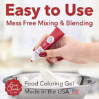 Ann Clark Gel Food Coloring Made in USA .7 oz, 6 Colors