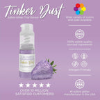 Bakell - Lilac Purple Tinker Dust (4g, 1x Mini Spray Pump) Edible Glitter for Food, Desserts, and Beverages!