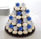 40 PCS Foil Firework Cupcake Toppers Sparkle Tinsel Cupcake Picks Fireworks Birthday Party Decorations Cocktail Fruit Toothpick for Birthday Wedding Graduation Party Decorations Supplies Silver Blue