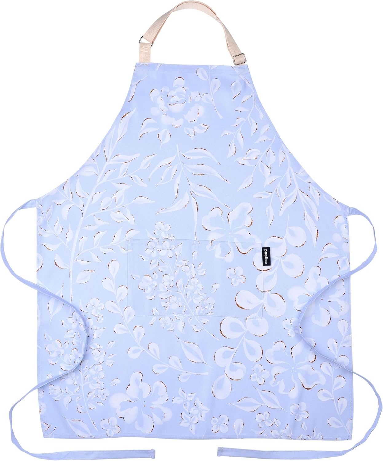 Premium Adjustable Cooking Aprons for Women with Pockets| Poly-Cotton Waterproof Kitchen Apron| Cute Floral Design, Long Ties