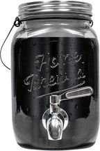 Willow & Everett Cold Brew Coffee & Iced-Tea Maker Pitcher, 2 L Glass Dispenser w/Metal Spigot & Mesh Filter Iced Coffee & Sun Tea Brewing System