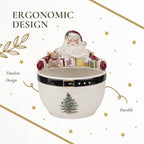 Spode Christmas Tree 7-Inch Santa Nut Bowl - Decorative Serving Bowl for Candies, Nuts, or Desserts - Christmas Holiday Season, Fine Earthenware - Holiday Entertaining & Festive Table Decor