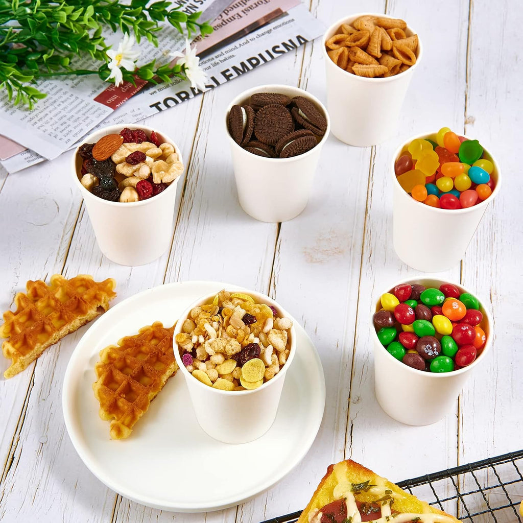 600 Pack 5 oz Paper Cups, Disposable Bathroom Mouthwash White Hot Drinking Cups for Home, School and Office