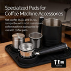 Silicone Coffee Mat- Compatible with Ninja Espresso - Easy to Clean, Suitable for Ninja Luxe Espresso Coffee Machine ES601 & ES701 and Other Coffee Machines of Various Sizes (Black)