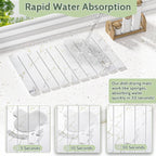 Stone Drying Mat for Kitchen Counter - 24x16 Inches Foldable Quick-Dry, Stone Dish Drying Mat Suitable for Kitchen Countertops | Environmentally Friendly A gift for Mom.