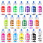 Gel Food Coloring Cake Decorating Set - Jelife 20 Colors Gel Based Flavorless Edible Food Color Dye Vibrant Concentrated Neon Icing Colors for Kids Baking Macaron Frosting Fondant Cookie (6ml/Bottles)