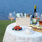 GRANNY SAYS Wicker Utensil Organizer, Silverware Caddy, Countertop Spoon and Fork Holder