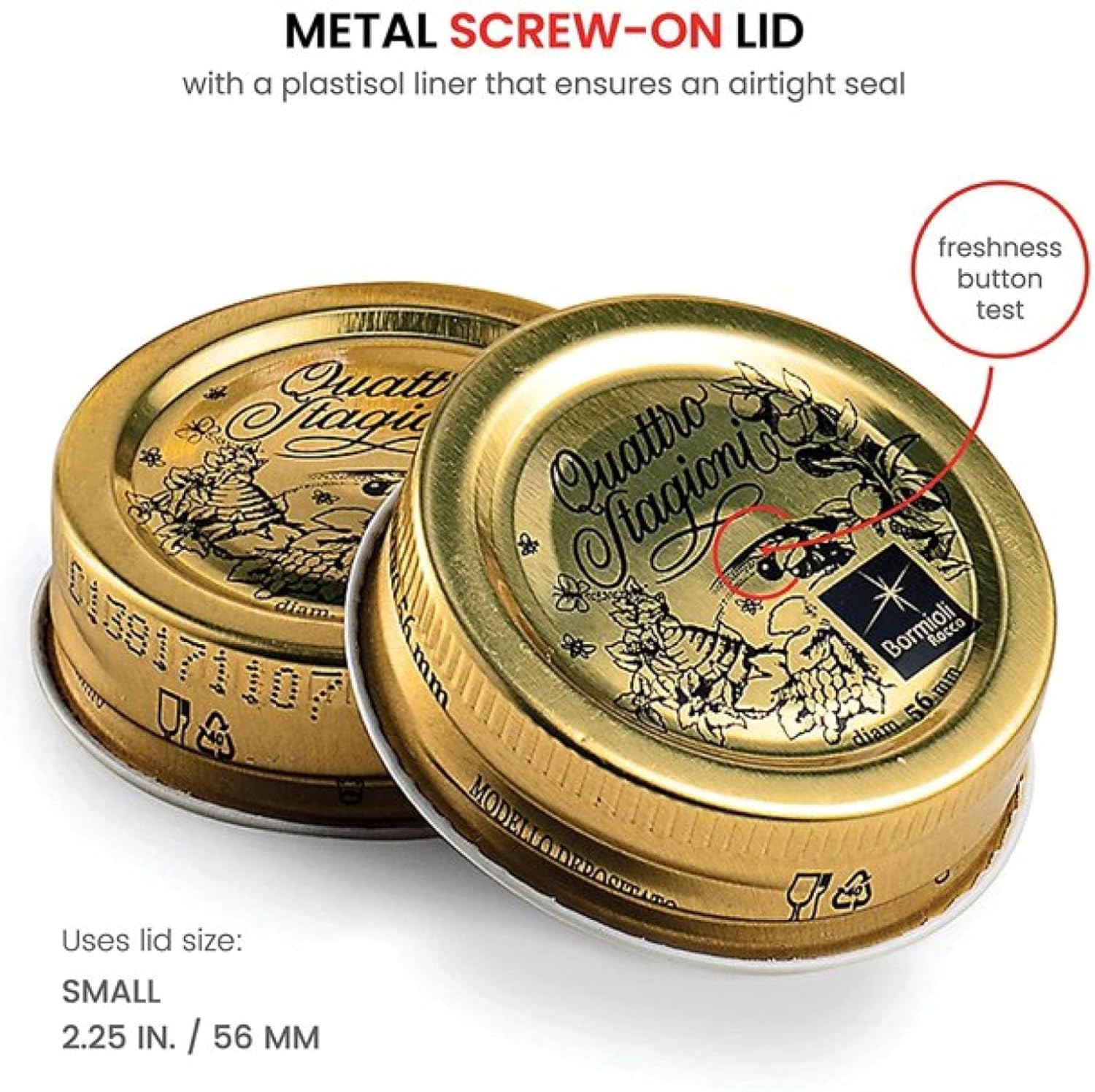 Bormioli Rocco Quattro Stagioni Bottles, Set of 6-13.5 Oz. Clear Glass with Twist Lids for Food Preserving, Beverage Serving, Homemade Gifts, Sauces & Infused Drinks - Airtight, Made in Italy