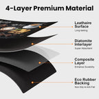 17"x 32" Coffee Bar Mat, Coffee Chocolate Absorbent Dish Drying Mat Cuttable Hide Stain Draining Table Pad for Kitchen Counter, Coffee Bar Accessories