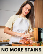 Premium Adjustable Cooking Aprons for Women with Pockets| Poly-Cotton Waterproof Kitchen Apron| Cute Floral Design, Long Ties