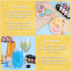 Gold Edible Glitter - 5g Food Grade Cake Decorating Shimmering Glitter, Edible Sprinkle Luster Dust for Drinks, Chocolates, Fondant, Strawberries, Cupcakes, Candy, Cookie - Vegan