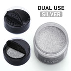 Edible Glitter - 30g Edible Luster Dust Metallic Food Grade Coloring Glitter for Drinks, Baking, Cake Decorating - Edible Dust Powder Shimmer Sprinkle Powder for Icing, Wine, Chocolate, Candy (Silver)