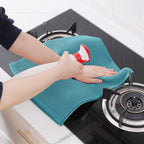 Homaxy 100% Cotton Waffle Weave Kitchen Dish Towels, Ultra Soft Absorbent Quick Drying Cleaning Towel, 13 x 28 Inches, 4-Pack, Lake Blue