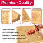 Montex Pastry Board with Measurement 24'' x 20", Wooden Kneading Board, Pastry Board for Rolling Dough, Pastry Baking Board with Counter Lip